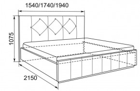 Кровать Лина с подъемным механизмом 1400*2000 в Невьянске - nevyansk.mebel-e96.ru