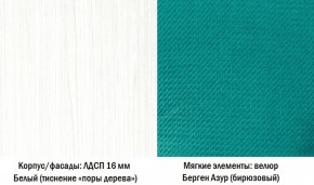 Кровать одинарная 01.34 Ноктюрн (180) бирюзовый в Невьянске - nevyansk.mebel-e96.ru