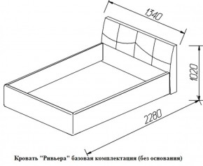 Кровать Ривьера (Белый) (МЛК) в Невьянске - nevyansk.mebel-e96.ru