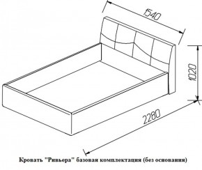 Кровать с ПМ Ривьера Белый (МЛК) в Невьянске - nevyansk.mebel-e96.ru