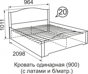 Кровать с латами Виктория 1600*2000 в Невьянске - nevyansk.mebel-e96.ru