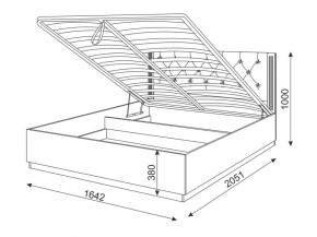 Кровать с подъемным механизмом М25 Тиффани в Невьянске - nevyansk.mebel-e96.ru