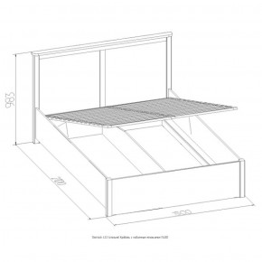 Кровать Шерлок с ПМ 1400 орех 1800*2000 в Невьянске - nevyansk.mebel-e96.ru