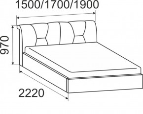 Кровать Соната с подъемным механизмом 1600*2000 в Невьянске - nevyansk.mebel-e96.ru