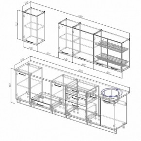 Кухонный гарнитур Жемчуг 2800 в Невьянске - nevyansk.mebel-e96.ru