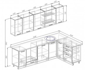 Кухонный гарнитур угловой Антрацит 2600х1600 в Невьянске - nevyansk.mebel-e96.ru