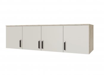 Шкаф 1600 мм Лагуна с антресолью крафт серый/кашемир (Текс) в Невьянске - nevyansk.mebel-e96.ru