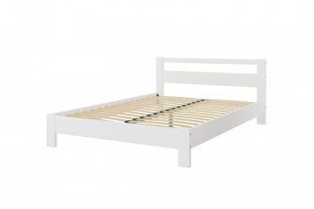 Кровать из массива Лана Белый Античный (БМ) в Невьянске - nevyansk.mebel-e96.ru