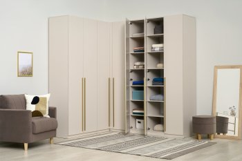 Гардеробная/шкаф 2200*1706 мм Ларго №3 Кашемир (Миф) в Невьянске - nevyansk.mebel-e96.ru