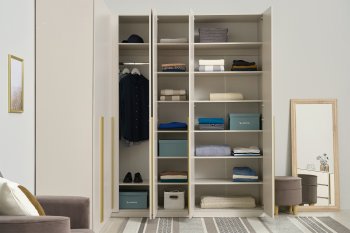 Гардеробная/шкаф 2200*1706 мм Ларго №3 Кашемир (Миф) в Невьянске - nevyansk.mebel-e96.ru