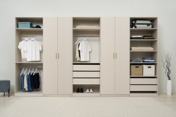 Гардеробная/шкаф 4000 мм Ларго №4 Кашемир (Миф) в Невьянске - nevyansk.mebel-e96.ru