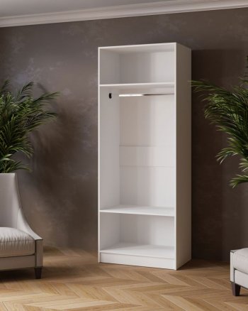 Шкаф 800 мм Ларс без зеркал Белый/Ателье светлое (Микон) в Невьянске - nevyansk.mebel-e96.ru