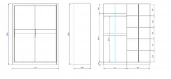 Шкаф-купе 1750 мм 2-х дверный Лацио (СБК) в Невьянске - nevyansk.mebel-e96.ru