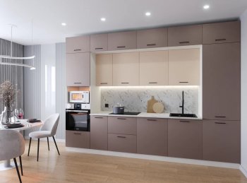 Кухонный гарнитур Латте 3400 мм (Санвут) в Невьянске - nevyansk.mebel-e96.ru