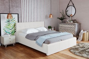 Кровать Лаура с латами Nice White (ИжМ) в Невьянске - nevyansk.mebel-e96.ru