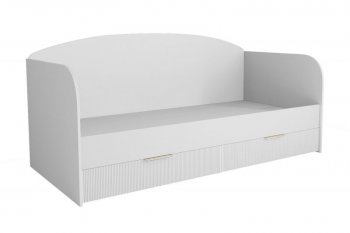 Кровать Лавис ДКД 2000.1 с ящиками белый софт (ДСВ) в Невьянске - nevyansk.mebel-e96.ru
