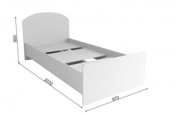 Кровать Лавис КРД 900.1 белый софт (ДСВ) в Невьянске - nevyansk.mebel-e96.ru