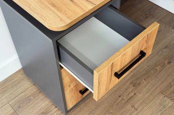 Стол компьютерный Лайт-2 (1200) графит/крафт (Мебельсон) в Невьянске - nevyansk.mebel-e96.ru