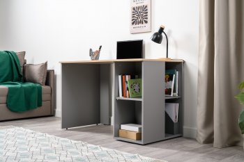 Стол письменный Лайт 12.163. серый (Моби) в Невьянске - nevyansk.mebel-e96.ru