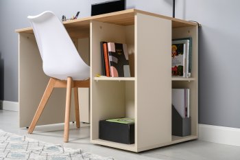 Стол письменный Лайт 12.163. сатин (Моби) в Невьянске - nevyansk.mebel-e96.ru