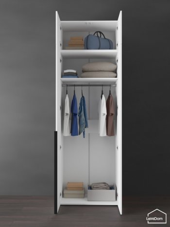 Шкаф с антресолью 800 мм Linnea MHR-2A-1 2450х800х510 (Белый-М 11.1.1) в Невьянске - nevyansk.mebel-e96.ru