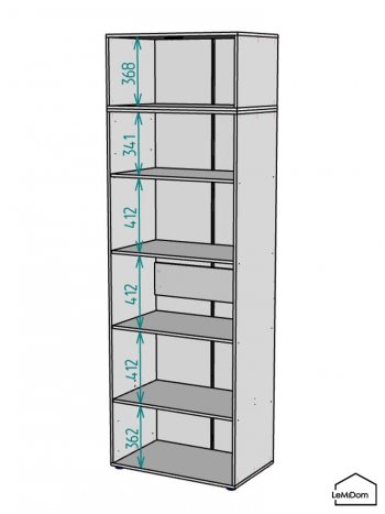 Шкаф с антресолью 800 мм Linnea MHR-2A-2 2450х800х510 (Белый-М 11.1.1) в Невьянске - nevyansk.mebel-e96.ru