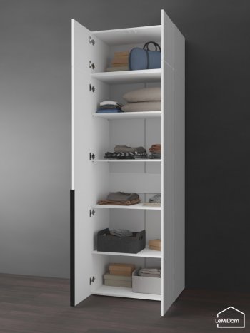 Шкаф с антресолью 800 мм Linnea MHR-2A-2 2450х800х510 (Белый-М 11.1.1) в Невьянске - nevyansk.mebel-e96.ru