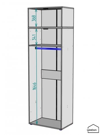 Шкаф с антресолью 800 мм Linnea MHR-2A-1 2450х800х510 (Белый-М 11.1.1) в Невьянске - nevyansk.mebel-e96.ru