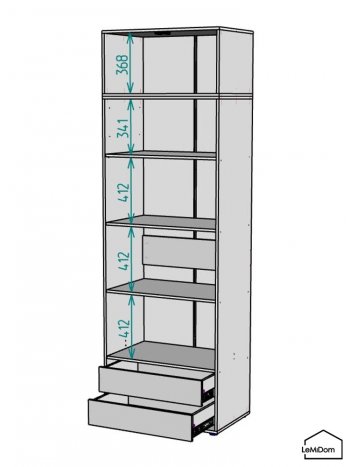 Шкаф с антресолью 800 мм Linnea MHR-2A-4 2450х800х510 (Белый-М 11.1.1) в Невьянске - nevyansk.mebel-e96.ru