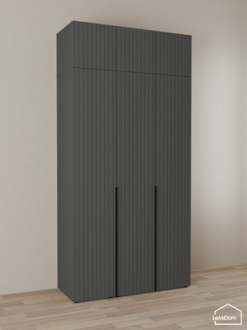 Шкаф с антресолью 1200 мм Linnea MHR-3A-2 2450х1200х510 (Графит-М 11.1.25) в Невьянске - nevyansk.mebel-e96.ru