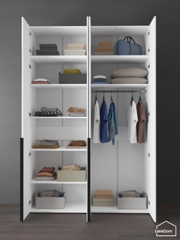 Шкаф с антресолью 1600 мм Linnea MHR-4A-1 2450х1600х510 (Белый-М 11.1.2) в Невьянске - nevyansk.mebel-e96.ru