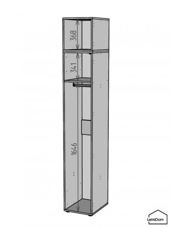 Шкаф с антресолью 400 мм Linnea MHR-1A-1 2450х400х510 (Белый-М 11.1.1) в Невьянске - nevyansk.mebel-e96.ru