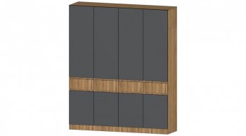 Шкаф 2000 мм 4х ств. Ленора вотан/Графит (Лин) в Невьянске - nevyansk.mebel-e96.ru