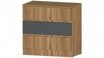 Комод 3 ящика Ленора вотан/Графит (Лин) в Невьянске - nevyansk.mebel-e96.ru