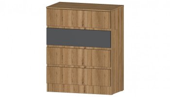 Комод 4 ящика Ленора вотан/Графит (Лин) в Невьянске - nevyansk.mebel-e96.ru