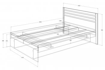 Кровать двуспальная Лиана золотой (Зарон) в Невьянске - nevyansk.mebel-e96.ru