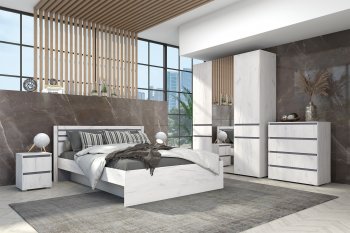 Спальный гарнитур Лиана графит, модульный (Зарон) в Невьянске - nevyansk.mebel-e96.ru