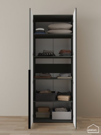 Шкаф Linnea MHR-2-2 2050х800х510 (Графит-М 11.1.25) в Невьянске - nevyansk.mebel-e96.ru