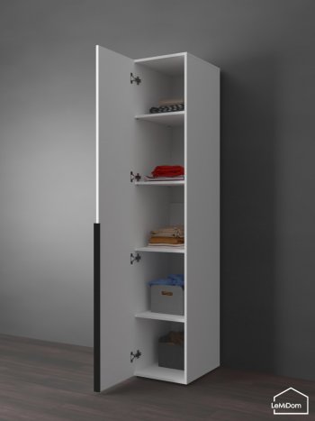 Шкаф Linnea MHR-1-2 2050х400х510 (Белый-М 11.1.2) в Невьянске - nevyansk.mebel-e96.ru