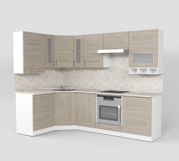 Кухонный гарнитур Лира гранд оптима 2600х1500 мм (Герда) в Невьянске - nevyansk.mebel-e96.ru
