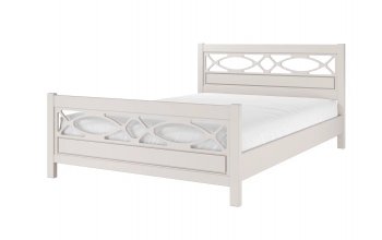 Кровать из массива Лоренса льняной (БМ) в Невьянске - nevyansk.mebel-e96.ru