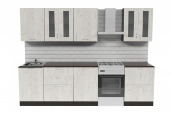 Кухонный гарнитур Лоретта компакт 2200 мм (Гретта) в Невьянске - nevyansk.mebel-e96.ru