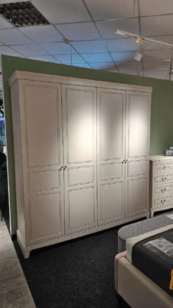 Шкаф 2000 мм распашной ШР-4 Лорето, льняной (БМ) в Невьянске - nevyansk.mebel-e96.ru