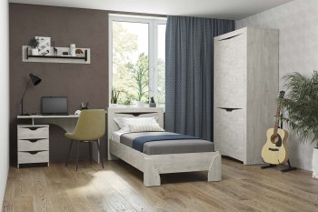 Набор детской мебели Лючия бетон, модульный (Олмеко) в Невьянске - nevyansk.mebel-e96.ru