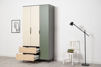Шкаф 1200 мм Марвэл 16.317.03 зеленый (Моби) в Невьянске - nevyansk.mebel-e96.ru