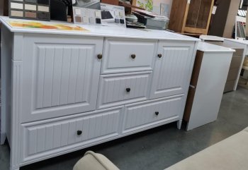 Комод 2 двери, 4 ящика Мэгги (Белый) (БМ) в Невьянске - nevyansk.mebel-e96.ru