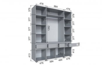 Шкаф 2000 мм Мерида серый камень/графит (Микон) в Невьянске - nevyansk.mebel-e96.ru