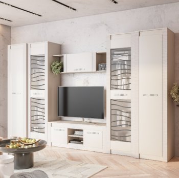 Стенка Монако Кашемир комп.4 (модульная) (БТС) в Невьянске - nevyansk.mebel-e96.ru