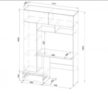 Стол компьютерный Некст-1 (СВ) в Невьянске - nevyansk.mebel-e96.ru