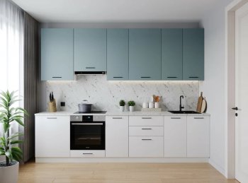 Кухонный гарнитур высокий Ниагара 3000 мм ЛДСП/МДФ (Санвут) в Невьянске - nevyansk.mebel-e96.ru